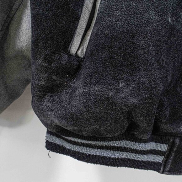 Pacific Flyer Embroidered Varsity Jacket Faux Suede XXL VTG 90s Streetwear - Picture 11 of 16